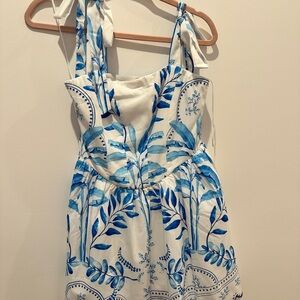 Blue and White Floral Dress